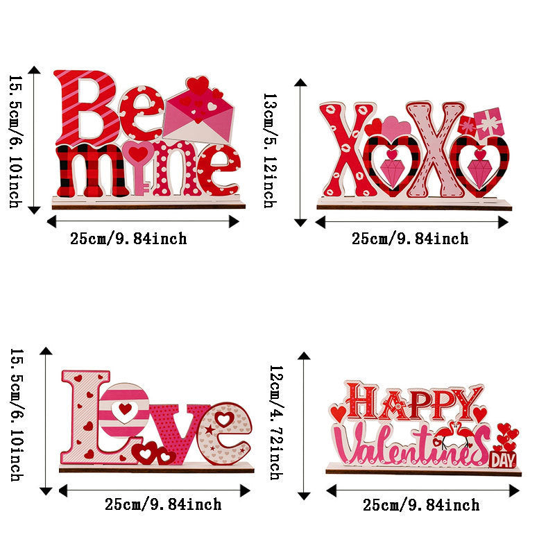 Love letter heart-shaped hollow decorative ornament