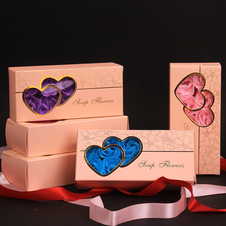 Double Heart Rose Soap Flower